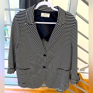 Molly + Isadora striped blazer from Stitch Fix. 2x.